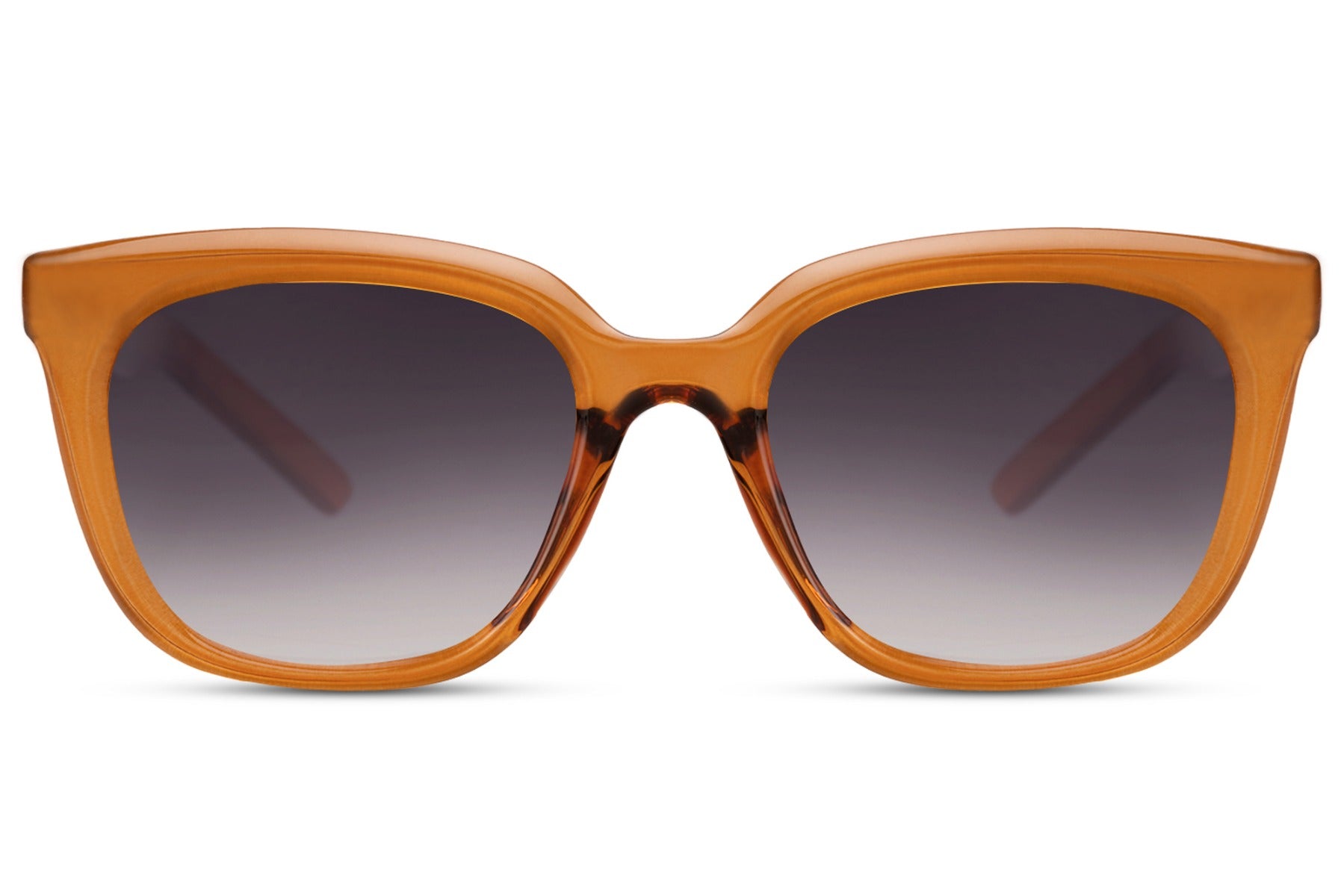 Bold Oversized Amber Cat-Eye Sunglasses with Gradient Lenses - Zoey