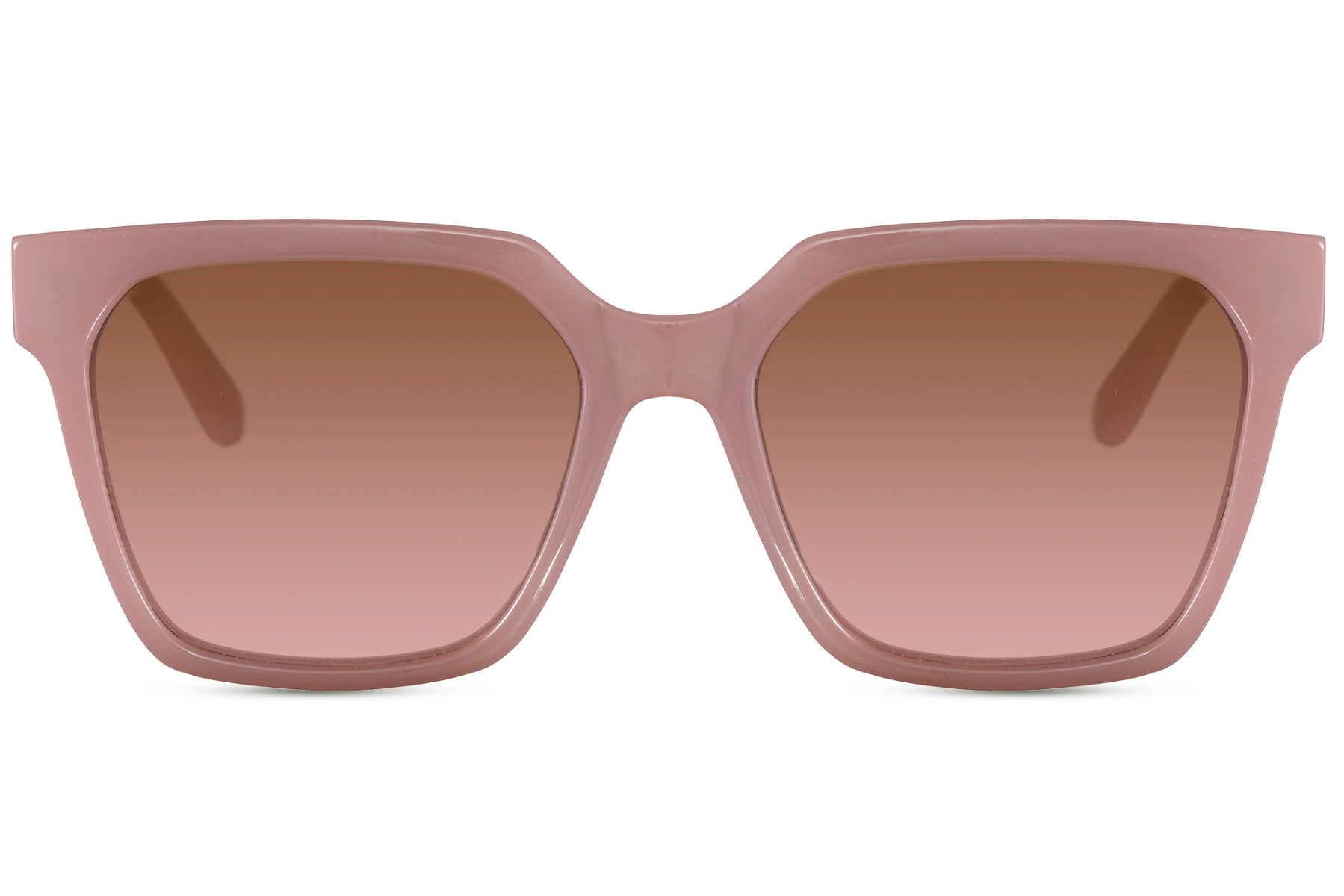 Chic Blush Pink Oversized Sunglasses with Gradient Lenses - Sydney