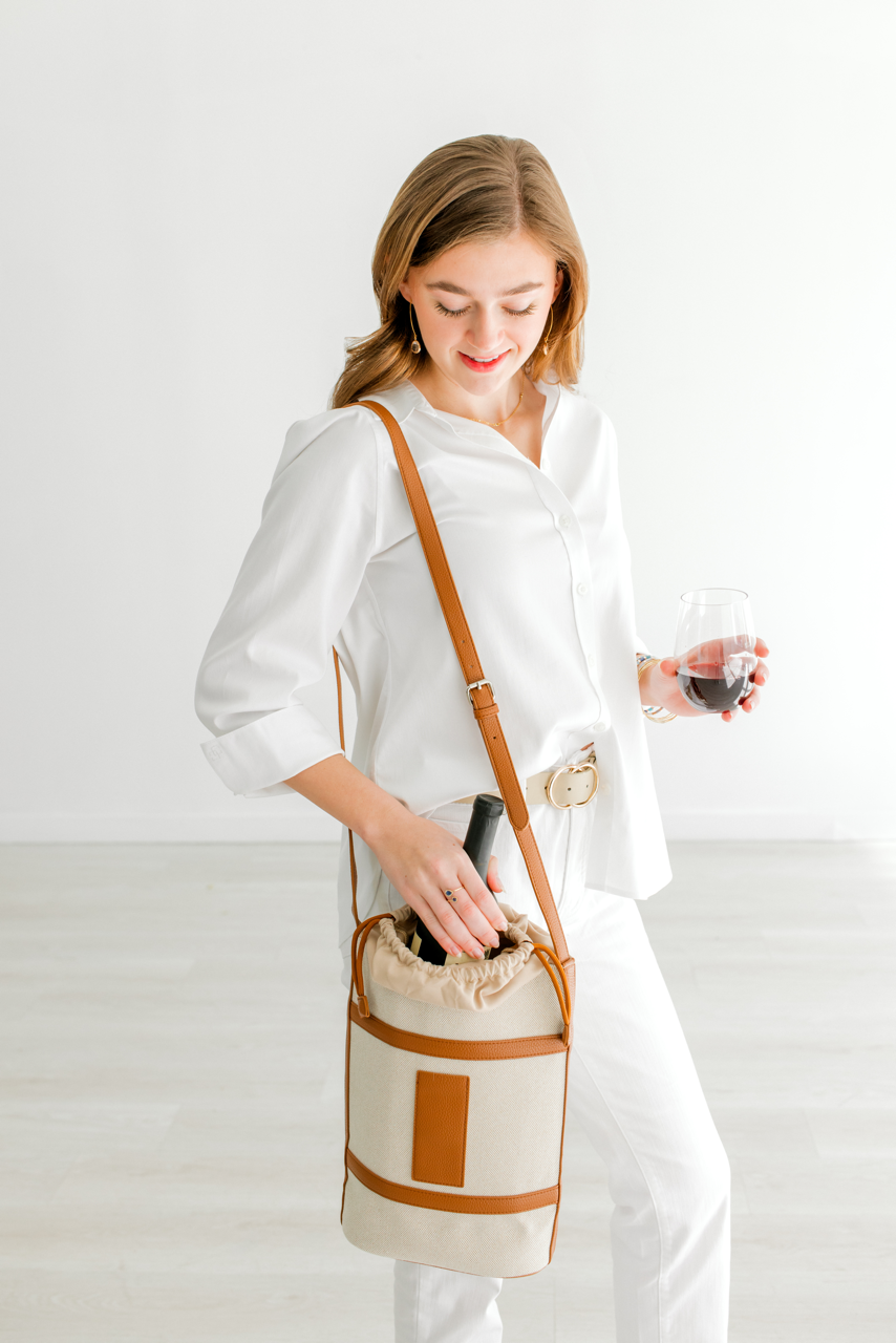 Capri Double Wine Bag - Tan