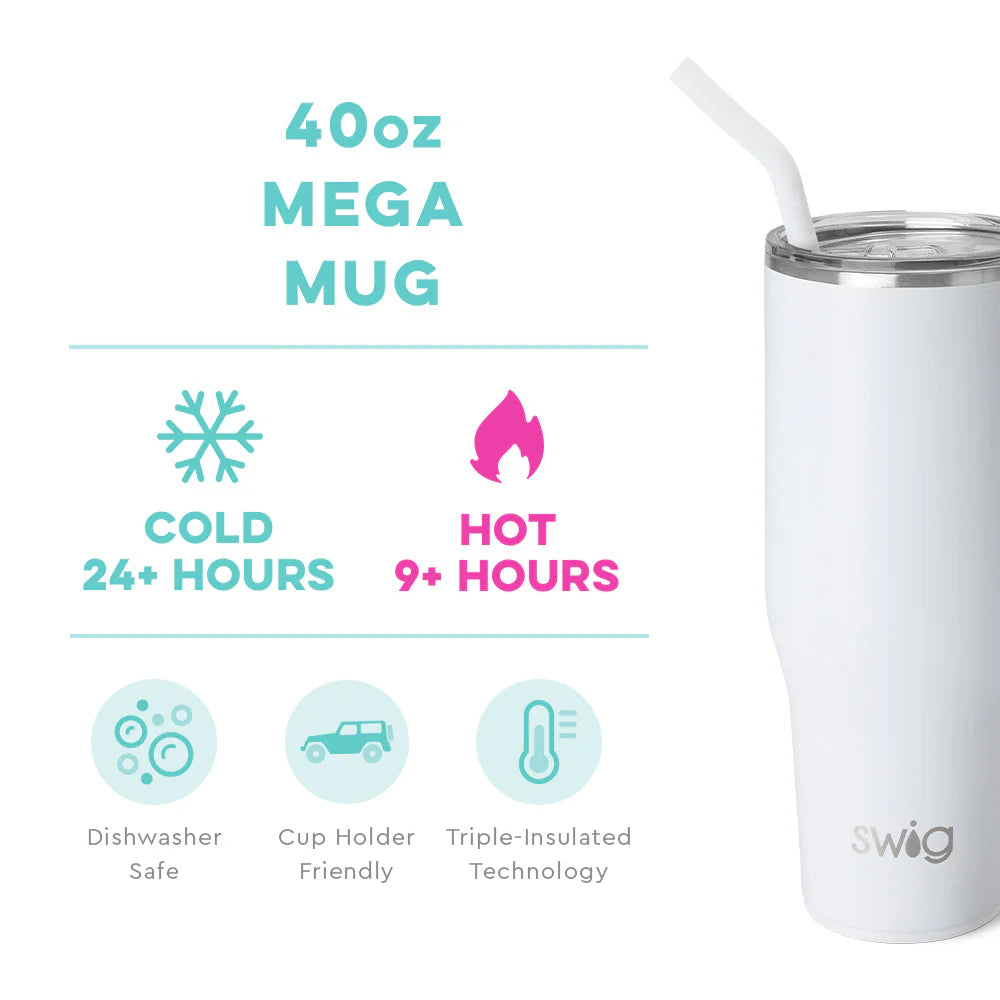 Swig Life - White Matte Mega Mug 40oz