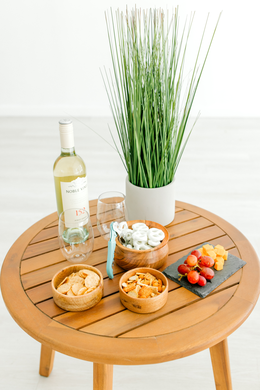 Acacia Wood Snack Bowls - Set of 2