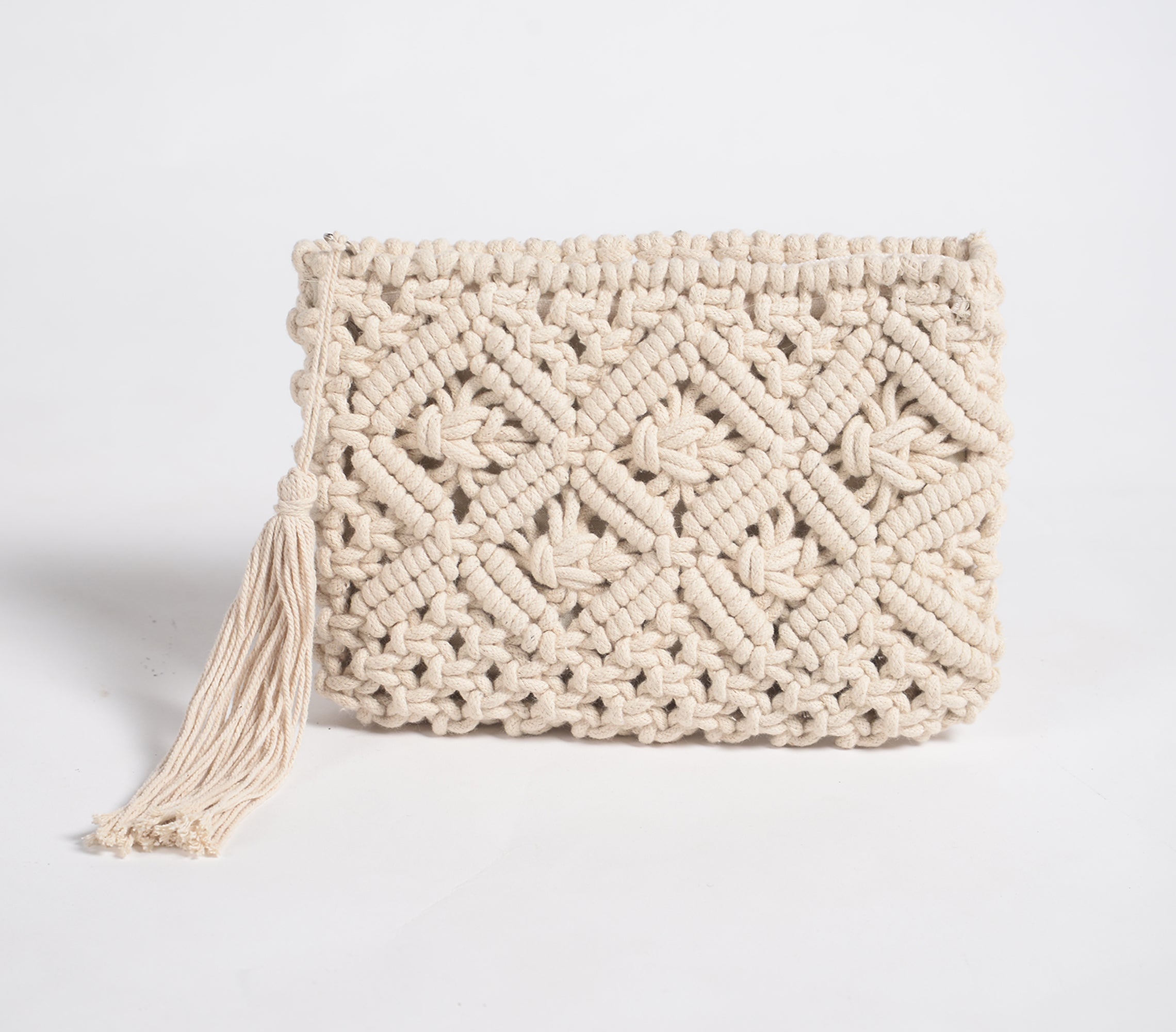 Hand Knotted Macrame Pouch