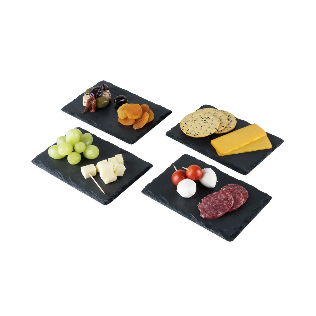 Slate Tapas Plates (Black) - Set of 4