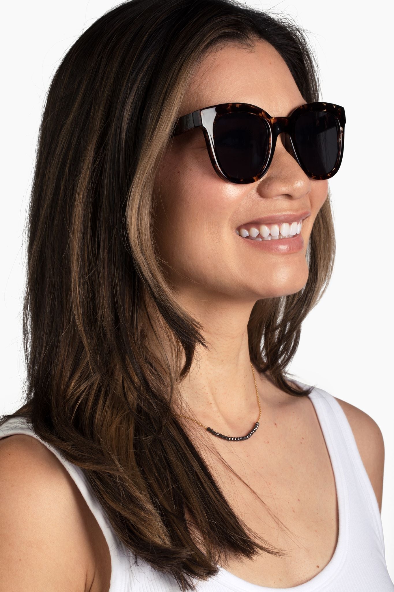 Classic Round Tortoiseshell Sunglasses with Dark Lenses - Reilly