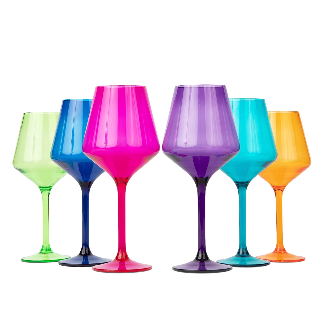 Unbreakable Stemmed Wine Glasses - Set of 6