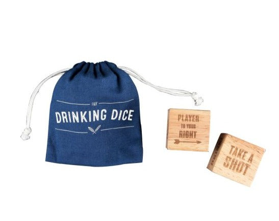 Wood Dice Drinking Set