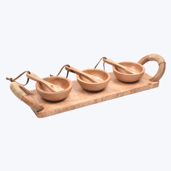 Mango Wood Serving Set