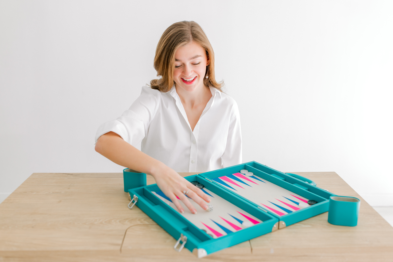 Ellen Backgammon Board - Teal